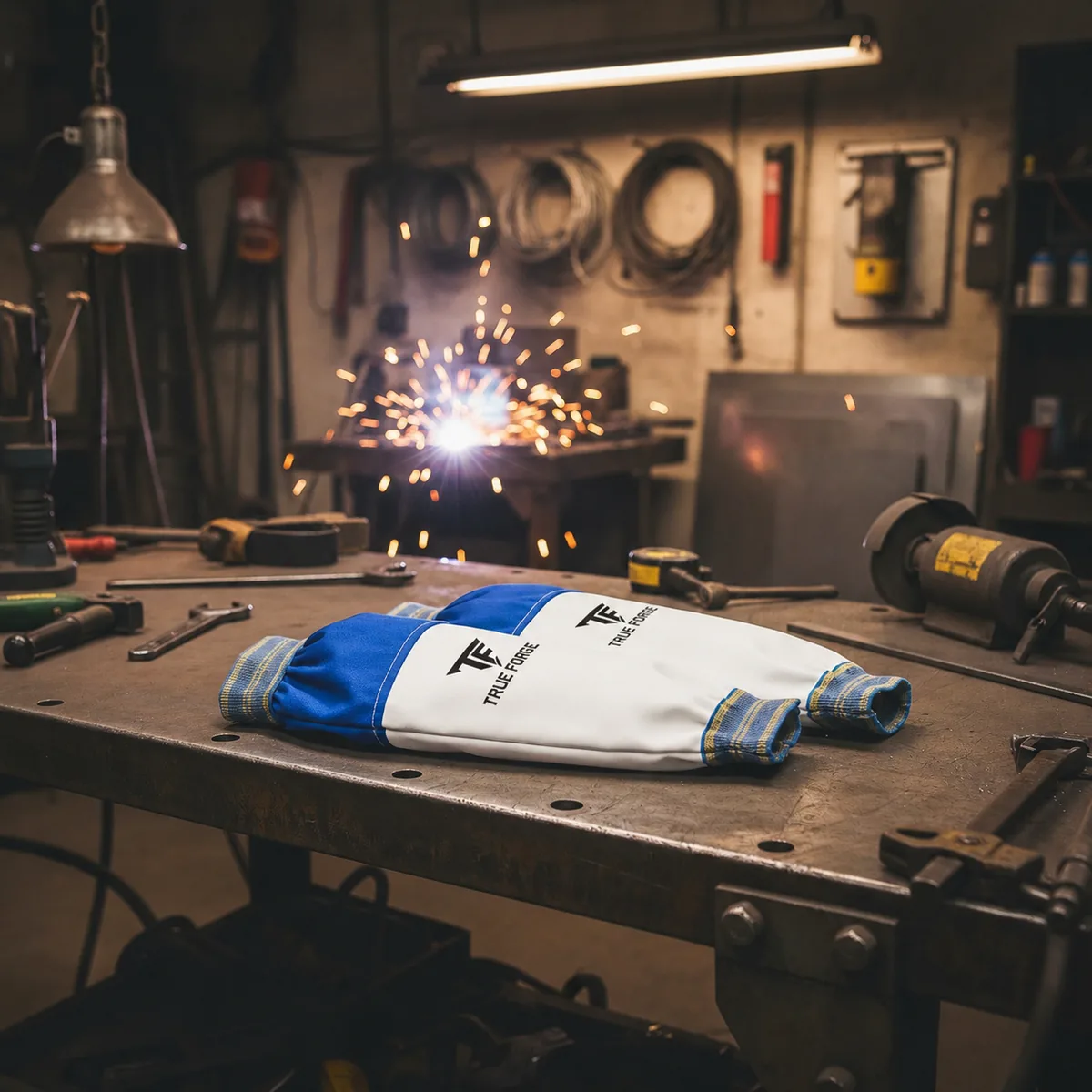 Cotton-Leather Welding Sleeves