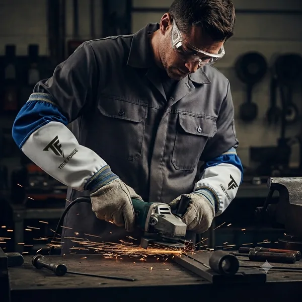 Cotton-Leather Welding Sleeves (TF520) thumbnail 2