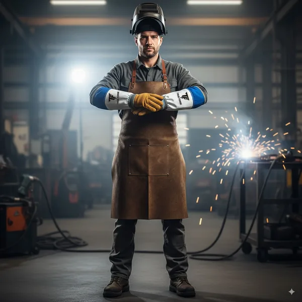 Cotton-Leather Welding Sleeves (TF520) thumbnail 5